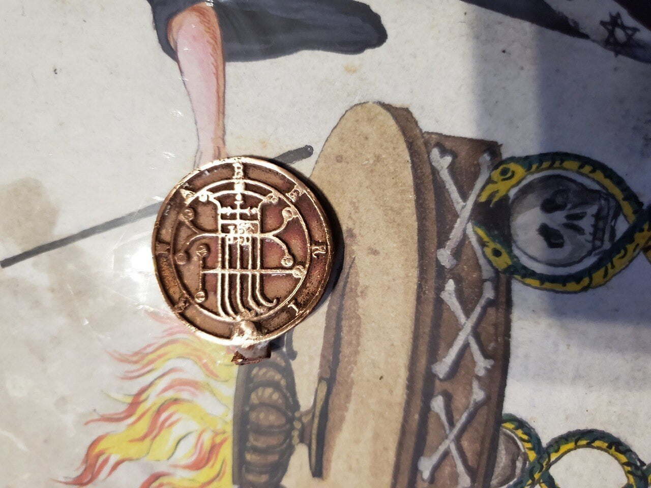 Naberius cast Daemon Demon seal pendant 1 inch