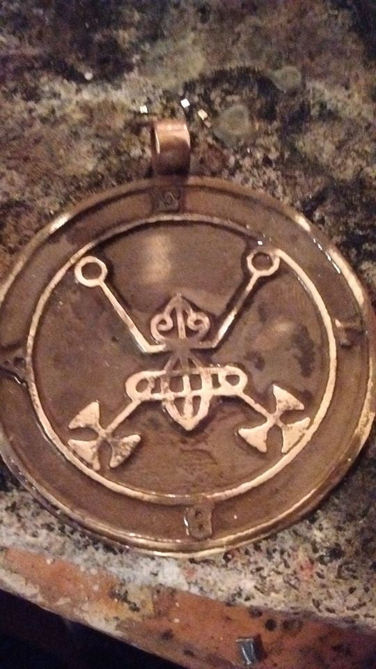 Bael cast Daemon Demon seal pendant 2 inches