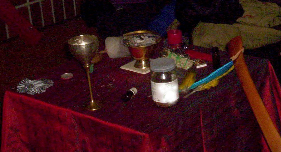 Enochian altar cloth tassels