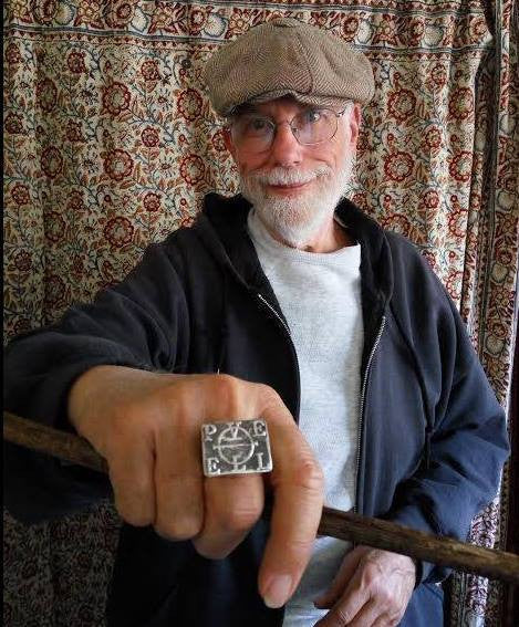 Bronze or silver Enochian magick ring