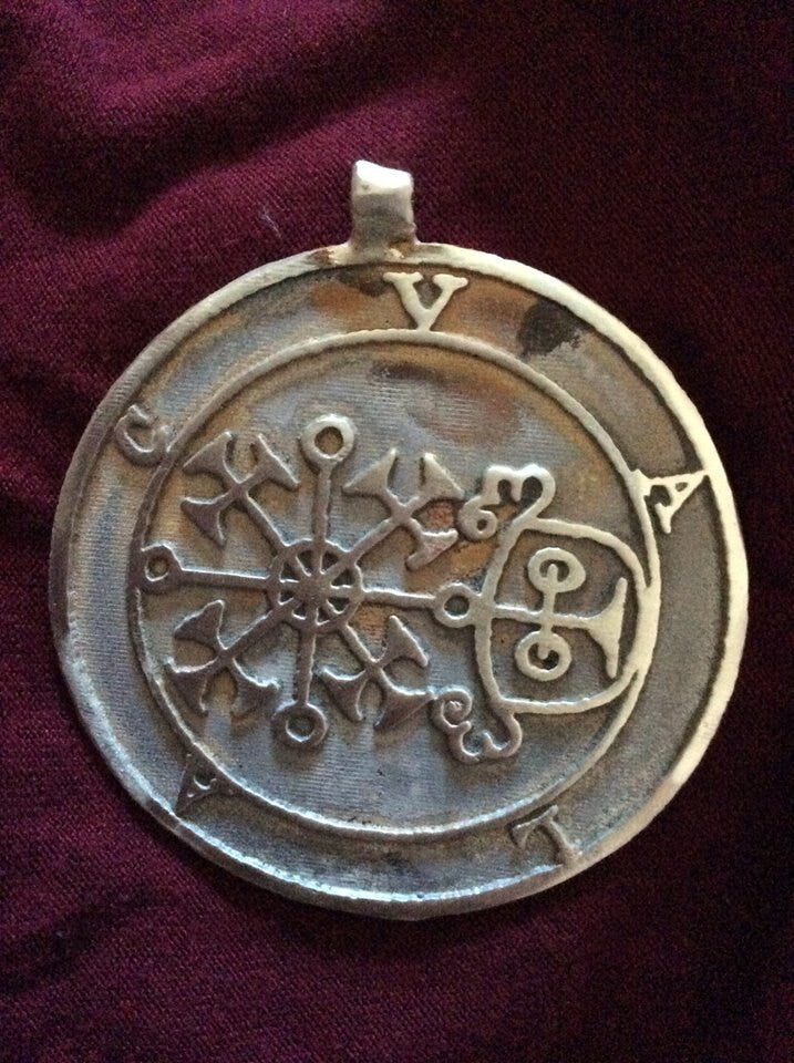 Valac cast Daemon Demon seal pendant 2 inches