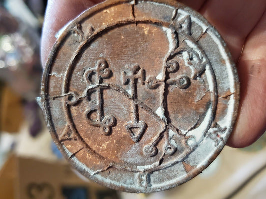 Balam Goetia cast seal ring with a gemstone