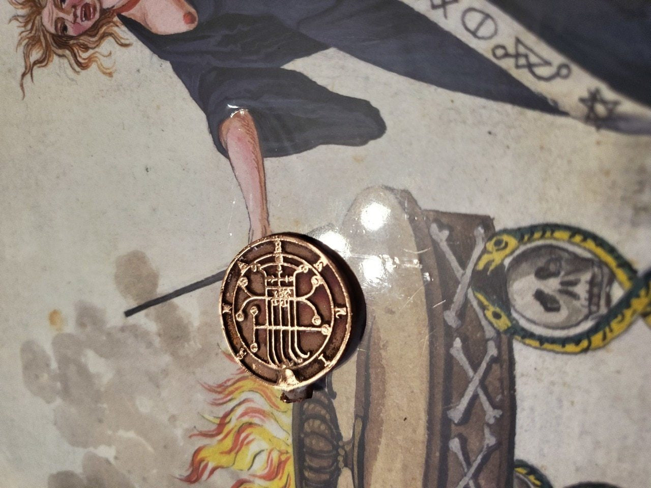 Naberius cast Daemon Demon seal pendant 1 inch