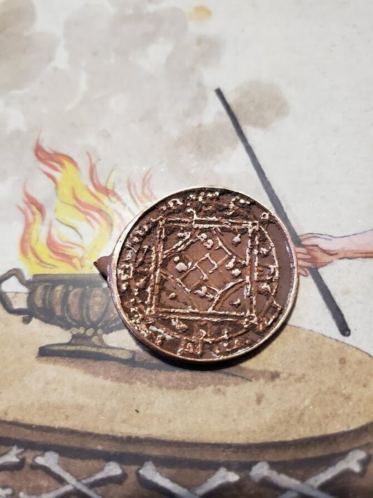 4th Greater Key of  Solomon GKOS Greater Key of  Solomon pendant for   Venus lost wax cast