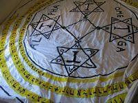 Goetia circle on canvas 9' WITH SNAKE