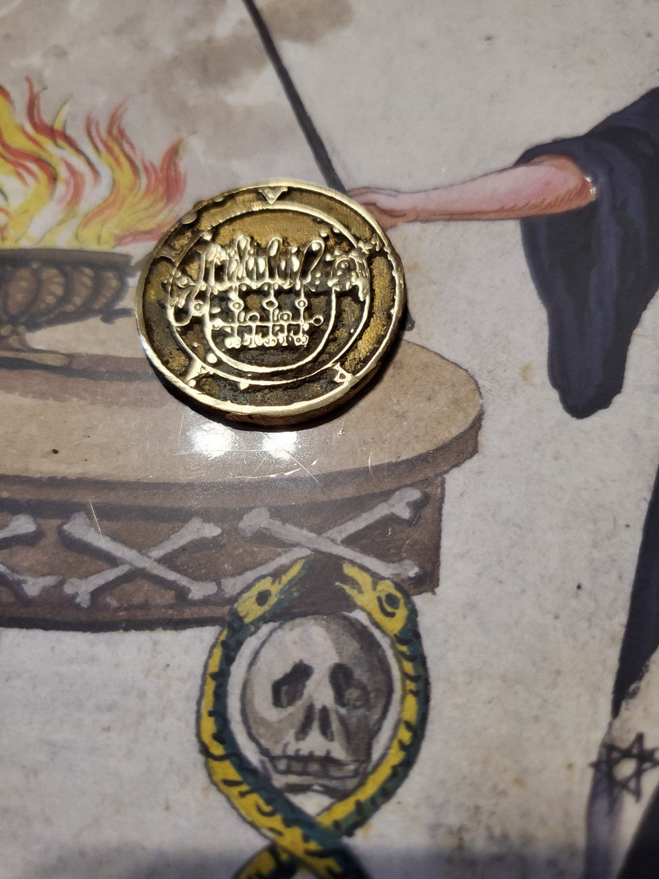 Vepar cast Daemon Demon seal pendant 1 inch