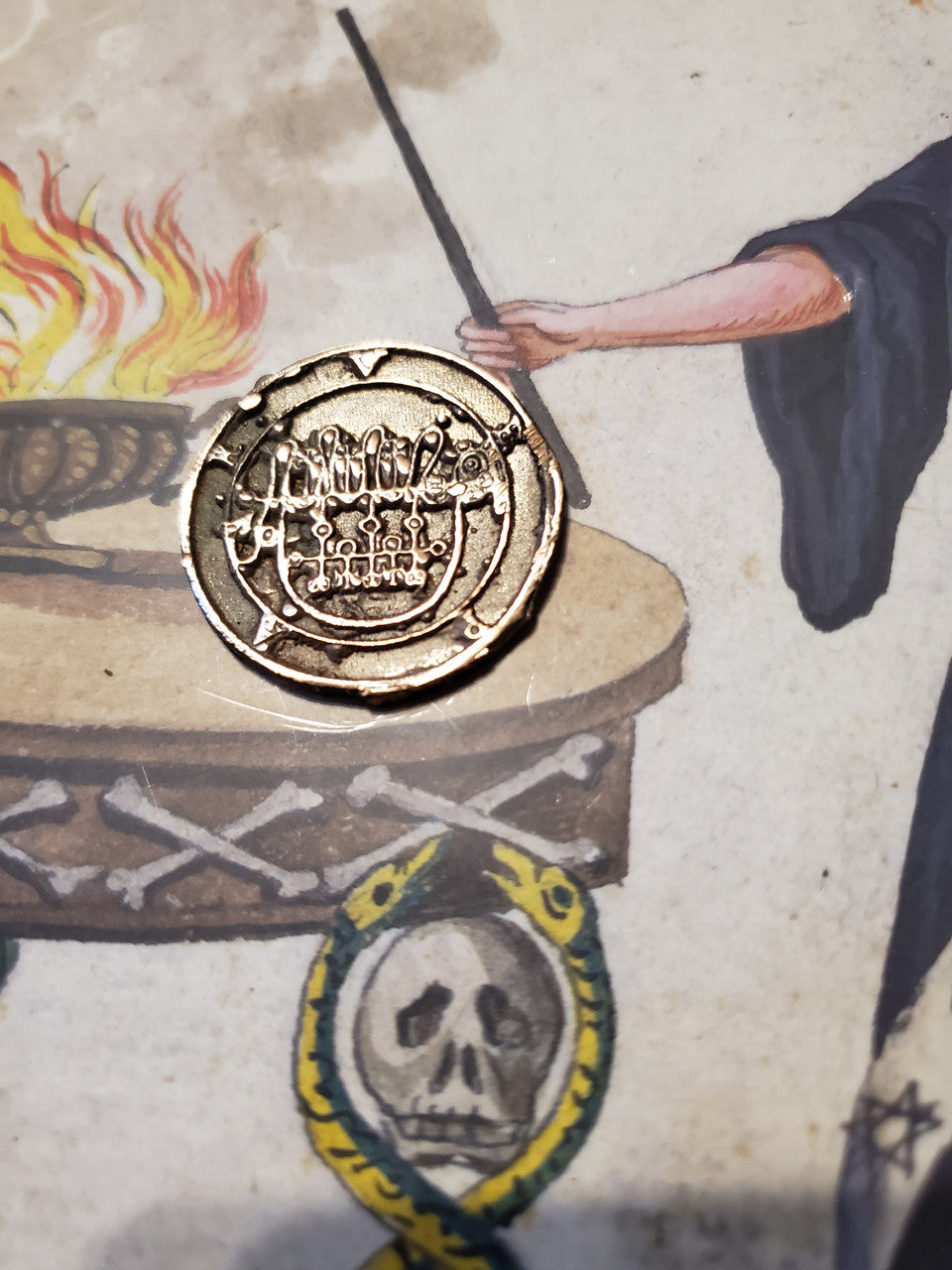 Vepar cast Daemon Demon seal pendant 1 inch