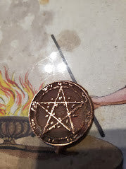 3rd Greater Key of  Solomon GKOS Greater Key of  Solomon pendant for   Venus lost wax cast in Copper