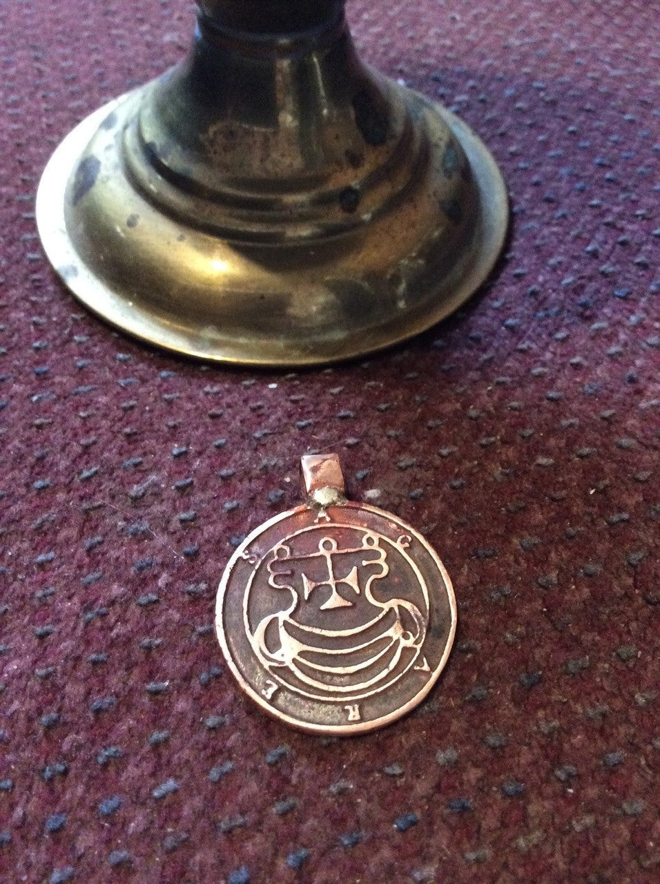 Agares cast Daemon Demon seal pendant 1 inch