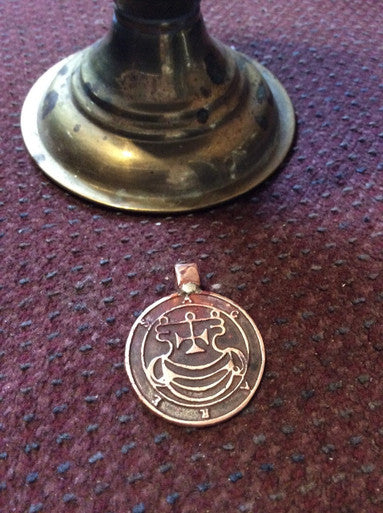 Agares cast Daemon Demon seal pendant 1 inch