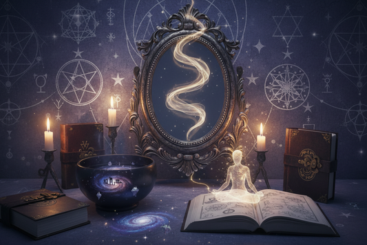 A hands-on course based on The Hidden Arts of Out of Body Travel that teaches step-by-step techniques for safe, reliable out-of-body travel and skrying. This course specifically helps with working with daemons or deities via out of body techniques. Practice daily exercises, learn mirror and water skrying, improve recall with journaling, and work responsibly with spirits and otherworldly realms.