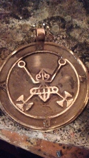 Bael cast Daemon Demon seal pendant 2 inches