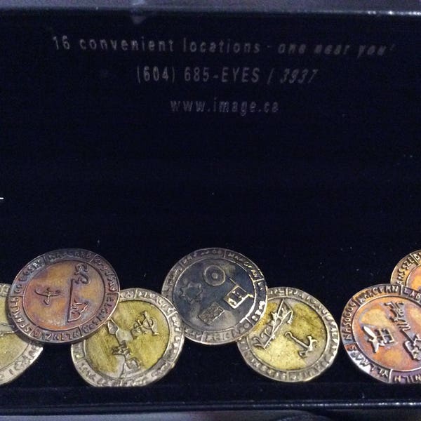 All 7 Enochian Heptarchy seals in Bronze magick occult talisman goetia enochian djinn sorcery