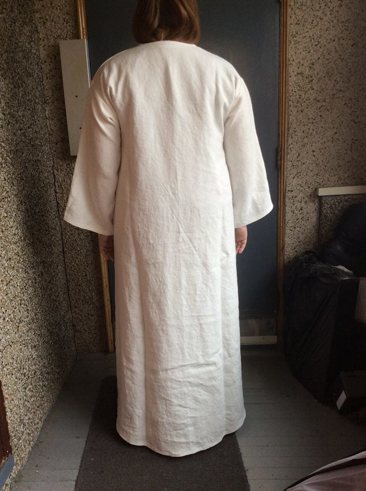 Linen Solomonic robe hand painted design
